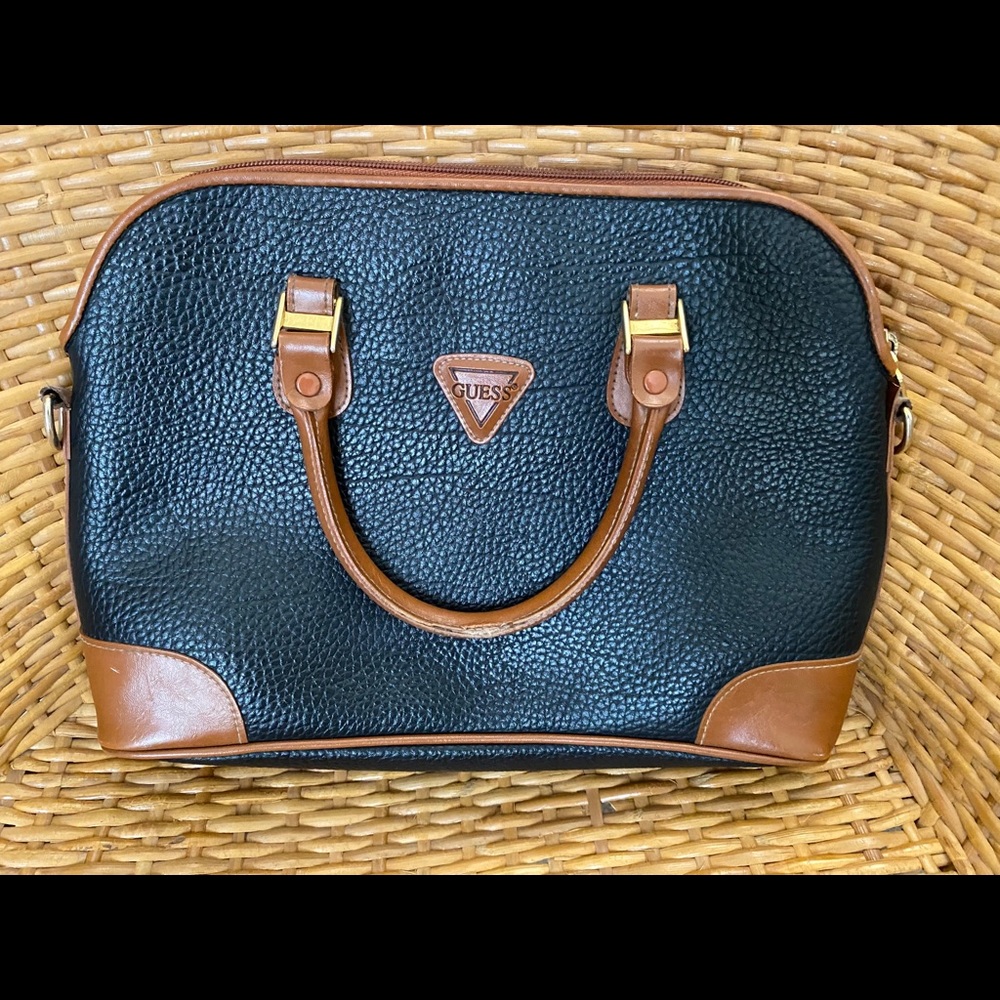 Guess Black and Brown Satchel